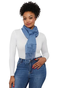 Fringe Detail Pashmina Scarf
