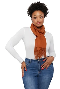 Fringe Detail Pashmina Scarf