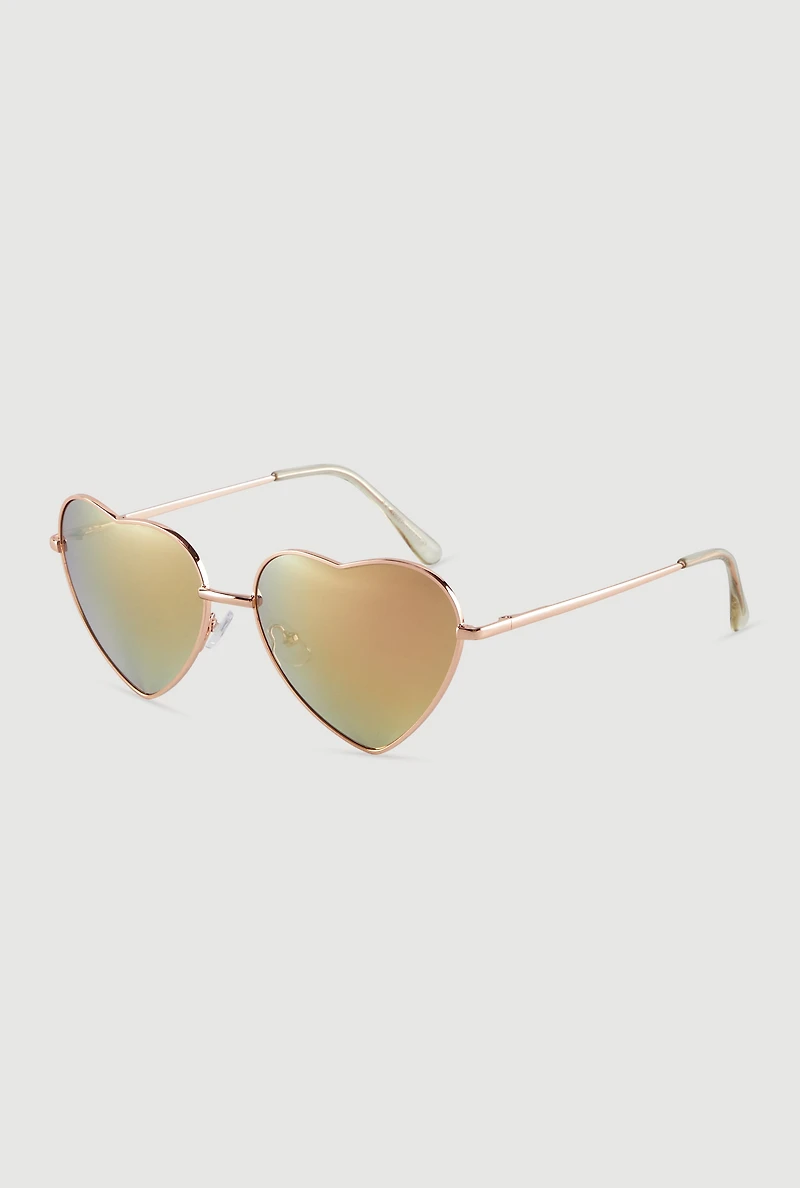 Heart Lens Aviator Sunglasses