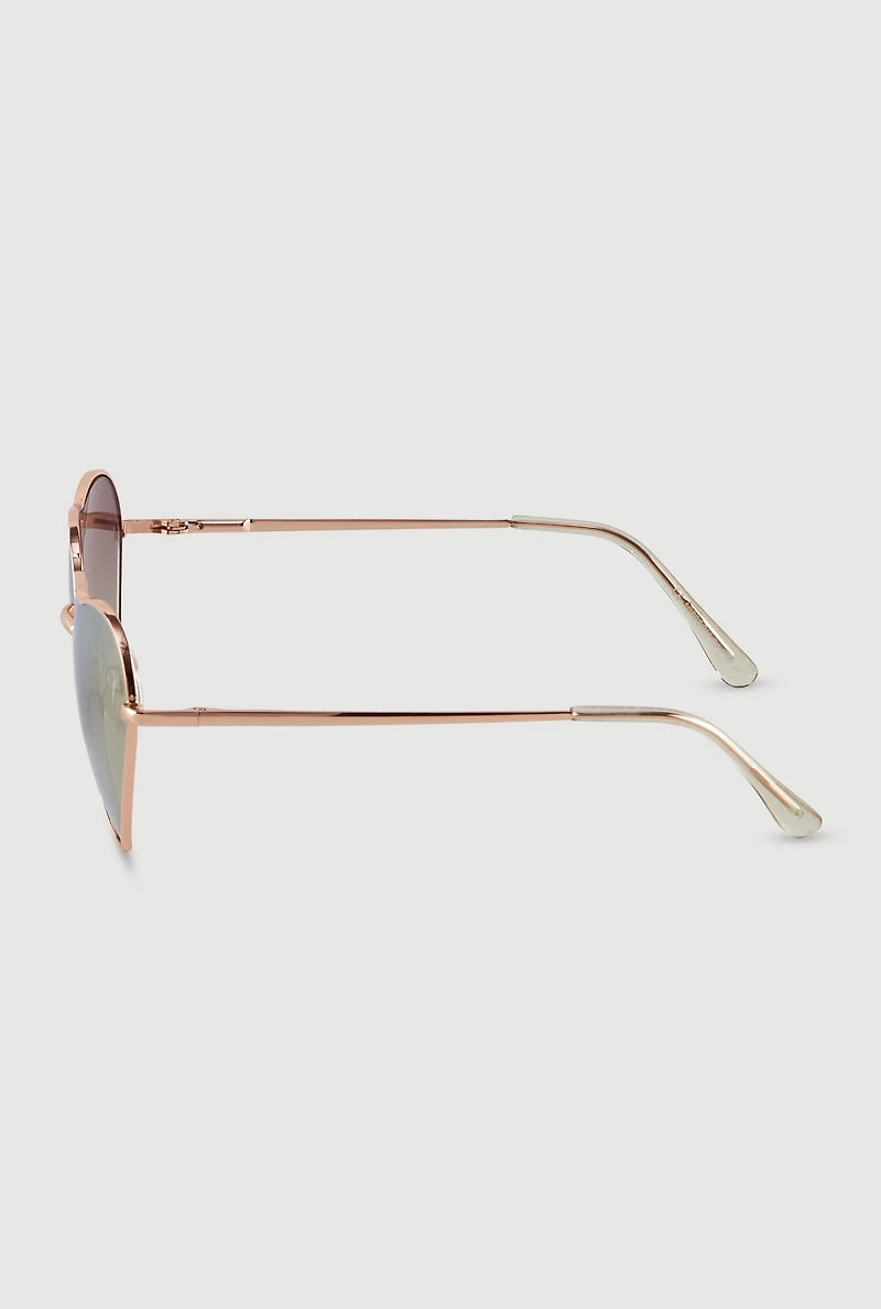 Heart Lens Aviator Sunglasses