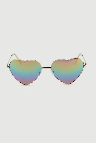 Heart Lens Aviator Sunglasses