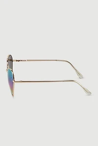 Heart Lens Aviator Sunglasses