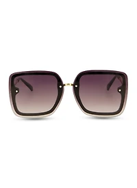 Womens Rimless Oversized Square Sunglasses,