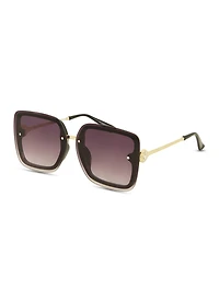 Womens Rimless Oversized Square Sunglasses,