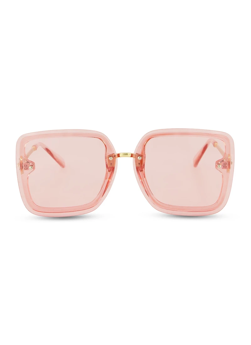 Rimless Oversized Square Sunglasses
