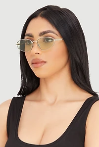 Metallic Rim Sunglasses