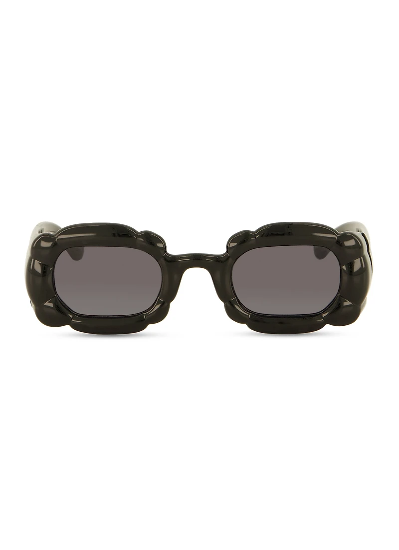 Womens 3D Cloud Frame Sunglasses, Black