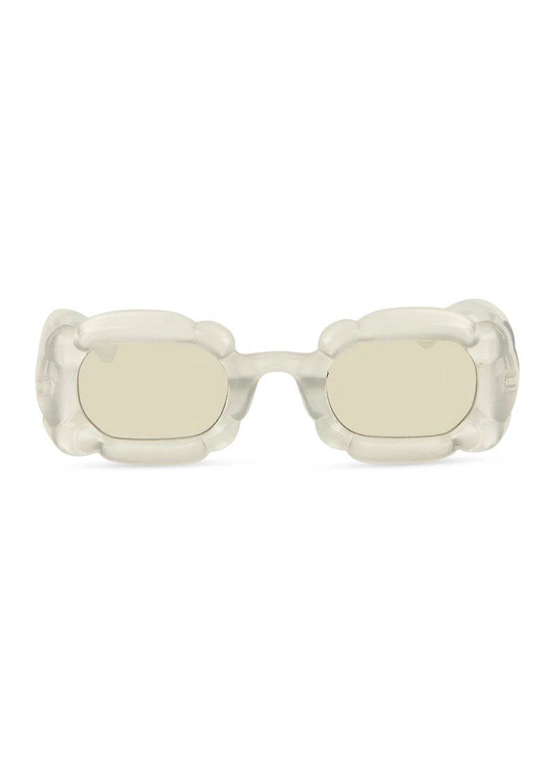 Womens 3D Cloud Frame Sunglasses, Silver