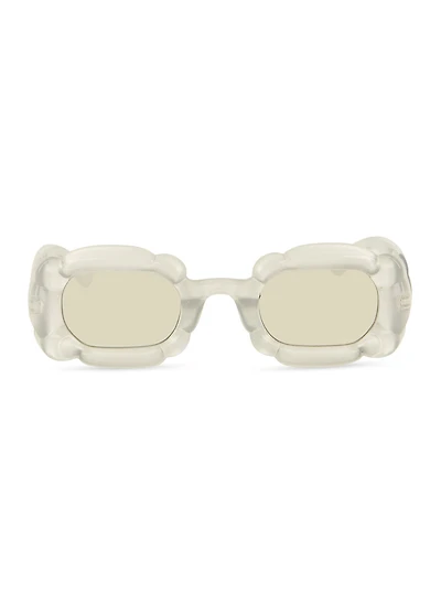 Womens 3D Cloud Frame Sunglasses, Silver