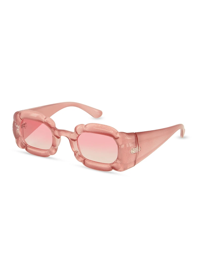 Womens 3D Cloud Frame Sunglasses, Pink