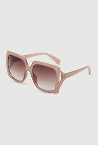 Side Cutout Ombre Lens Sunglasses