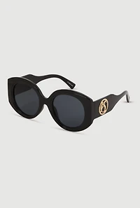 Retro Oversized Round Frame Sunglasses