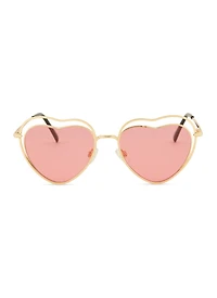 Womens Heart Shape Sunglasses, Pink