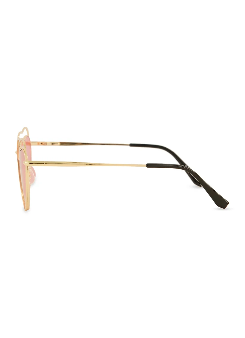 Womens Heart Shape Sunglasses, Pink