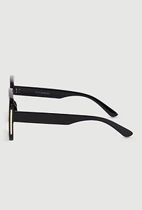 Metallic Detail Ombre Lens Sunglasses