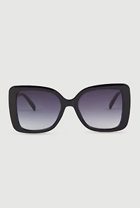 Ombre Lens Square Frame Sunglasses