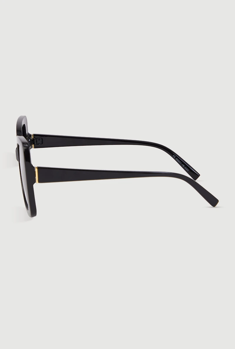 Ombre Lens Square Frame Sunglasses