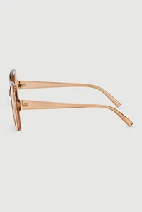Ombre Lens Square Frame Sunglasses