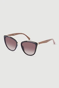 Leopard Print Cat Eye Sunglasses