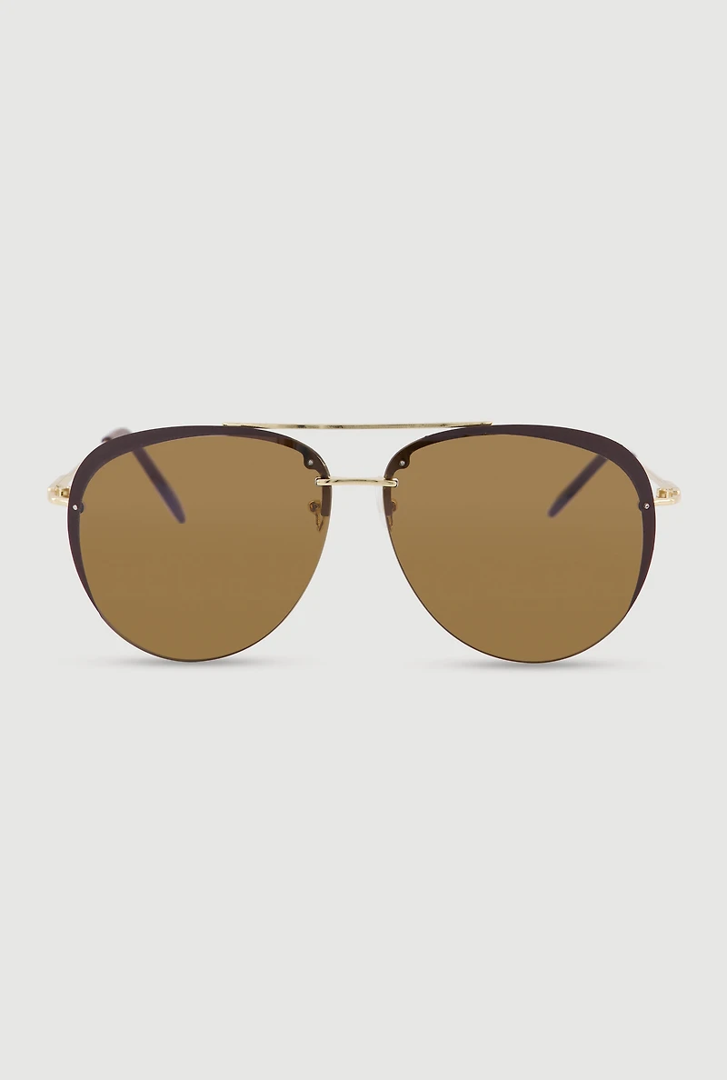 Contrast Lens Aviator Sunglasses