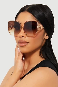 Cut Out Detail Ombre Sunglasses