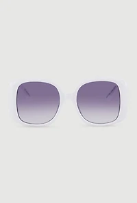 Metallic Seashell Detail Sunglasses