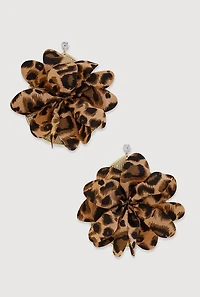Cubic Zirconia Patterned Flower Drop Earrings