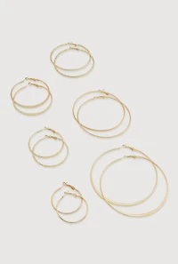 Hoop Earrings Set of 6