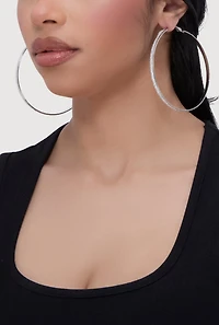 Assorted Textured Hoop Earrings Set of 6