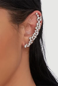 Rhinestone Climber Earrings