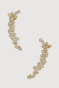 Rhinestone Climber Earrings