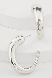 Chunky Metallic Drop Earrings