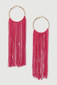 Fringe Tassel Hoop Earrings