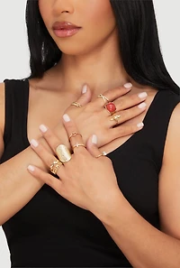 Cubic Zirconia Assorted Rings Set of 12