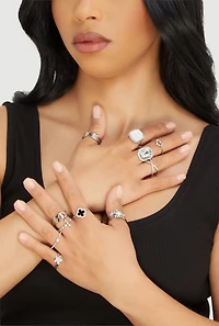 Assorted Multi Shape Rings Set of 15