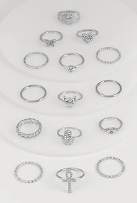 Multi Shape Assorted Rings Set of 15