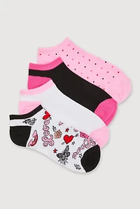 Printed Pattern Socks 4 Pack 9-11