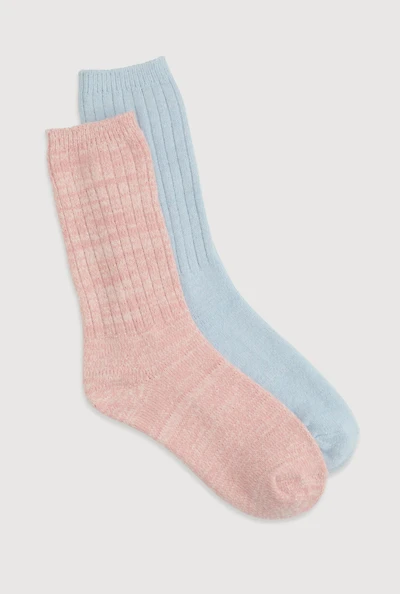 Womens Marled Slouch Boot Socks 2 Pack Size 4-10, Multi