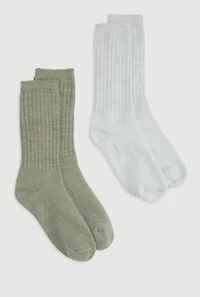 Womens Slouch Boot Socks 2 Pack Size 4-10, Multi
