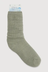 Womens Slouch Boot Socks 2 Pack Size 4-10, Multi