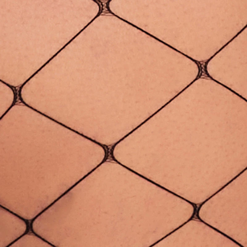 Plus Size High Waisted Patterned Fishnet Tights