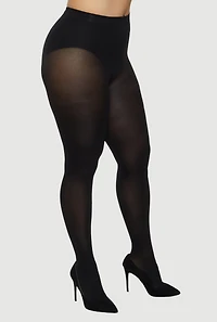 Plus Size Chic Opaque Footed Tights