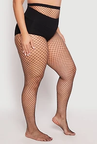 Plus Size Assorted Pattern Fishnet Tights
