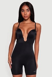 Plunge Mid Thigh Shapewear Bodysuit