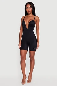 Plunge Mid Thigh Shapewear Bodysuit