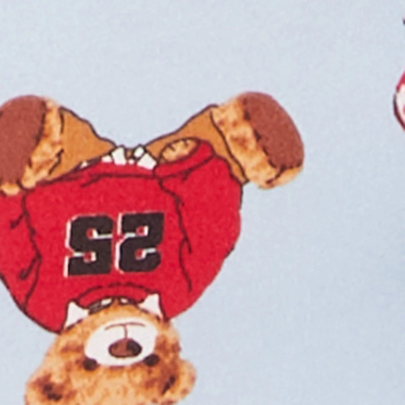 Bear Patterned Lace Trim Pajama Romper