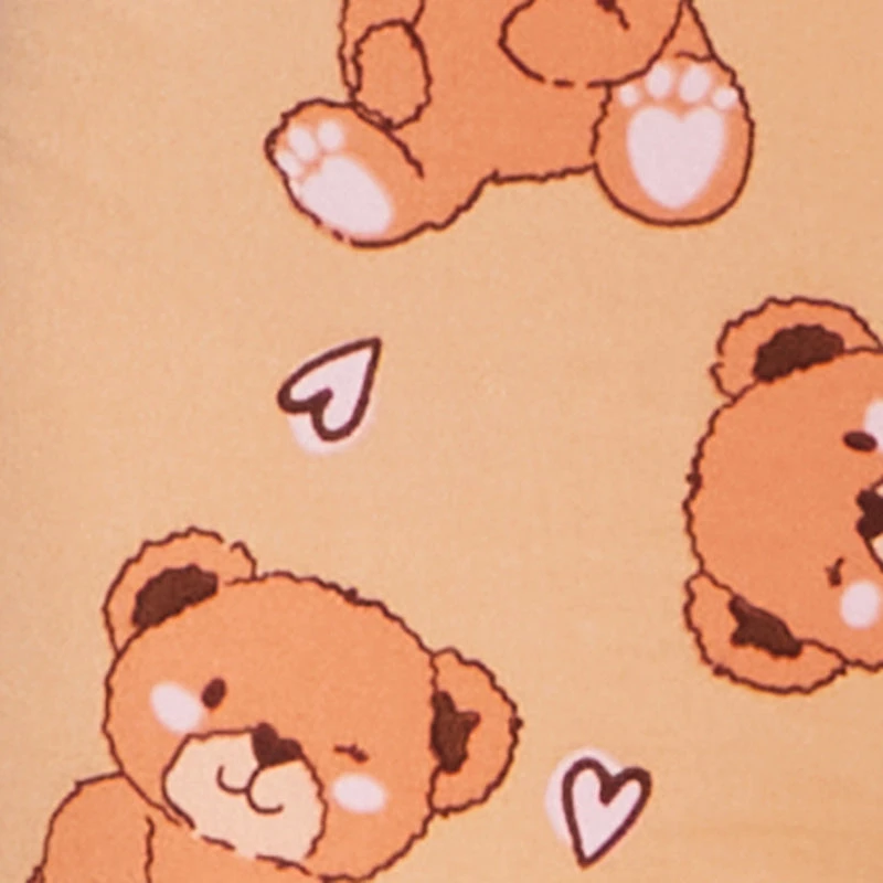 Teddy Bear Print Pajama Romper
