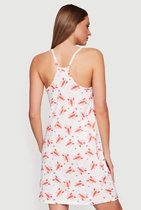 Starfish Lobster Print Cami Nightgown