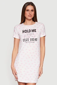 Hold Me Tight Kiss Good Night Sleepshirt