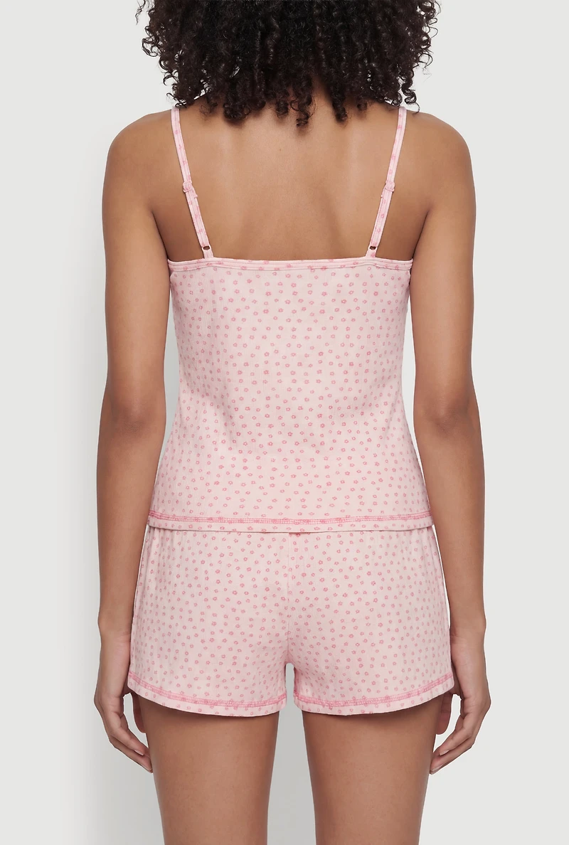 Ditsy Floral Pajama Cami and Shorts Set